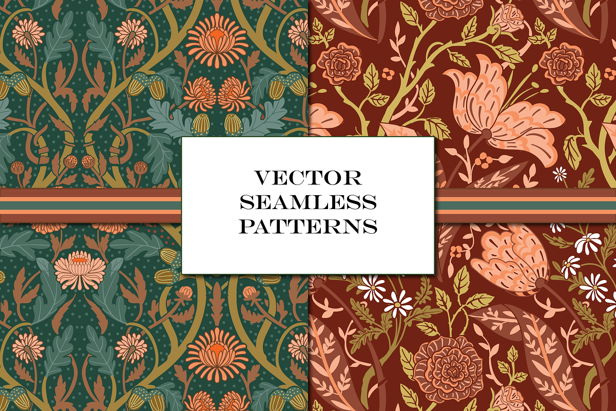 Autumn Boho William Morris Patterns, a Pattern Graphic by RachelStudio (Photo 5 of 10)