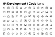 Development & Code line icons, an Outline Icon by AIWD (Thumbnail 2 of 2)
