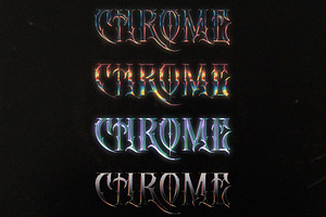 4 CHROME TYPE LAYER STYLES - PSD