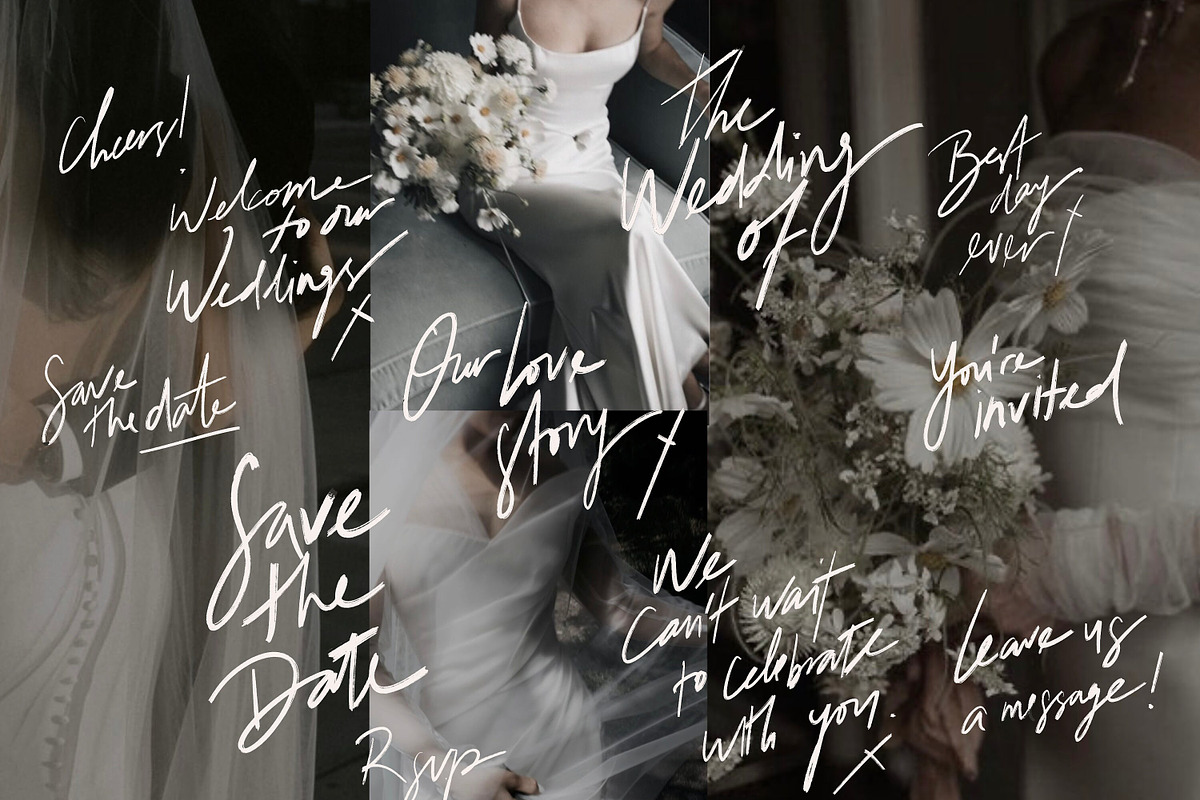 100 hand lettered PNG Wedding Sign, a Handwritten Font by Ivyandpalette (Photo 3 of 6)