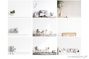 Kids Room Walls Bundle - 34 Mockups