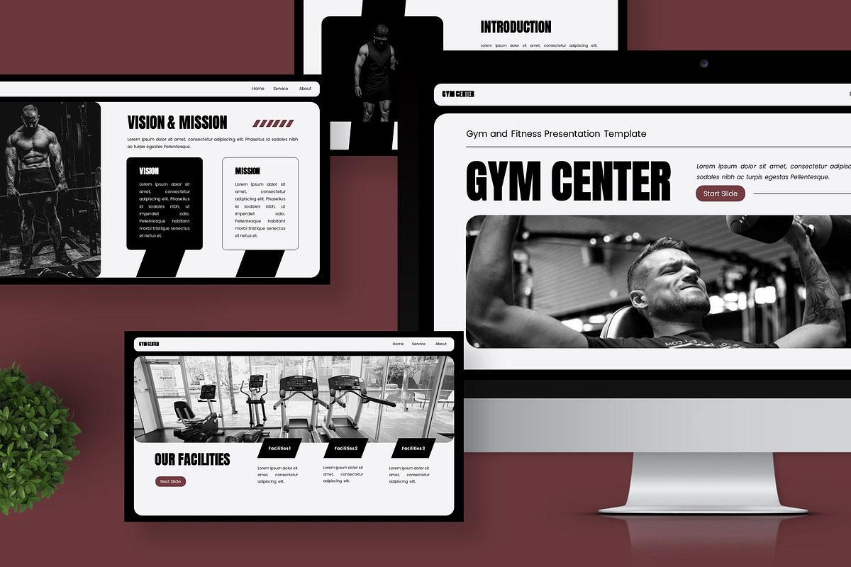 Gym Center - Keynote Templates, a Presentation Template by Deepslide Studio (Photo 2 of 6)
