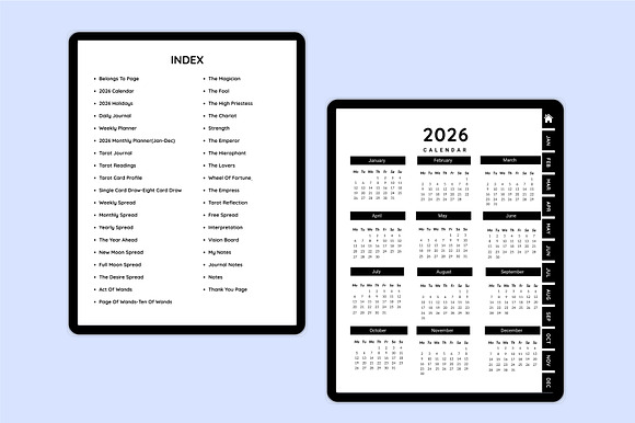 Digital 2026 Tarot Journal For KDP preview 5