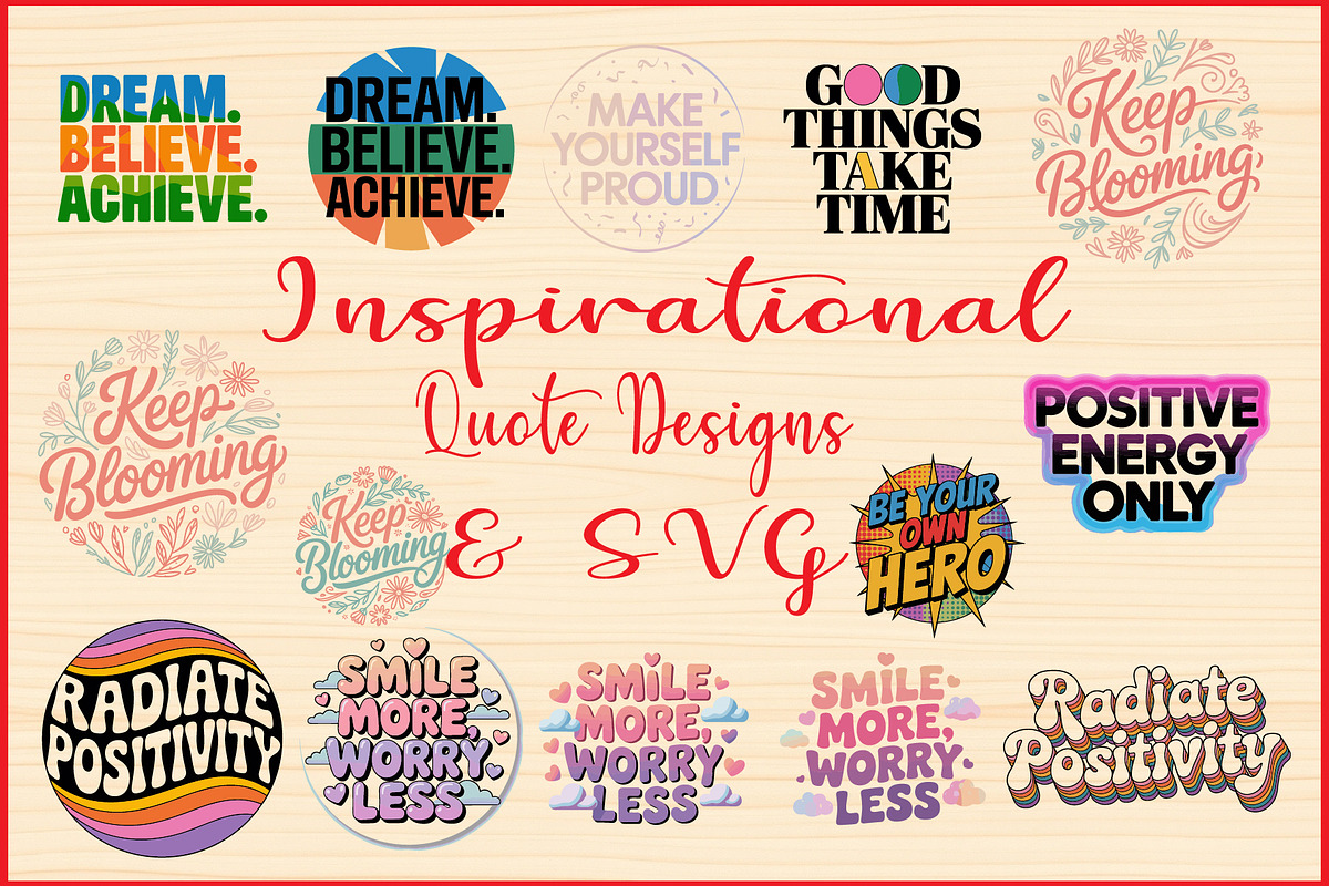 Inspirational Quote Designs & SVG, an Object Graphic by Gfx_Store (Photo 1 of 15)