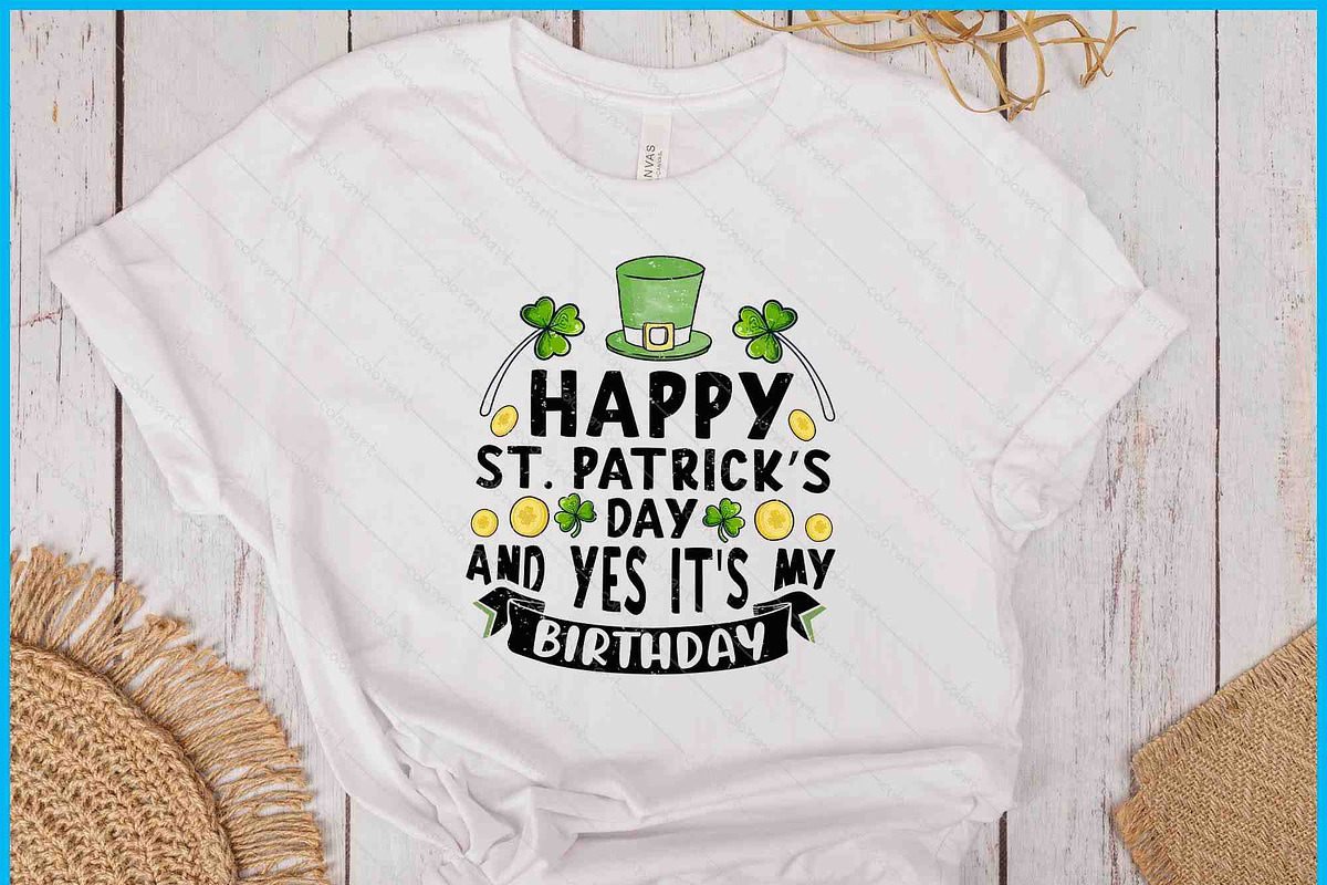 Happy St Patricks Day My Birthday, a Graphic by Creativeusart (Photo 1 of 4)