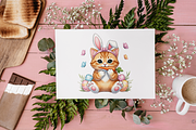 Easter Bunny Cats PNG Clipart Cute., an Animal Illustration by KennedyStudio (Thumbnail 5 of 5)