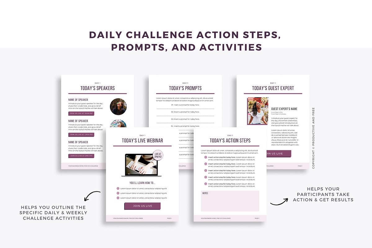 30-Day Lead Magnet Challenge Bundle, a Magazine Template by ProductiveandFree (Photo 10 of 20)