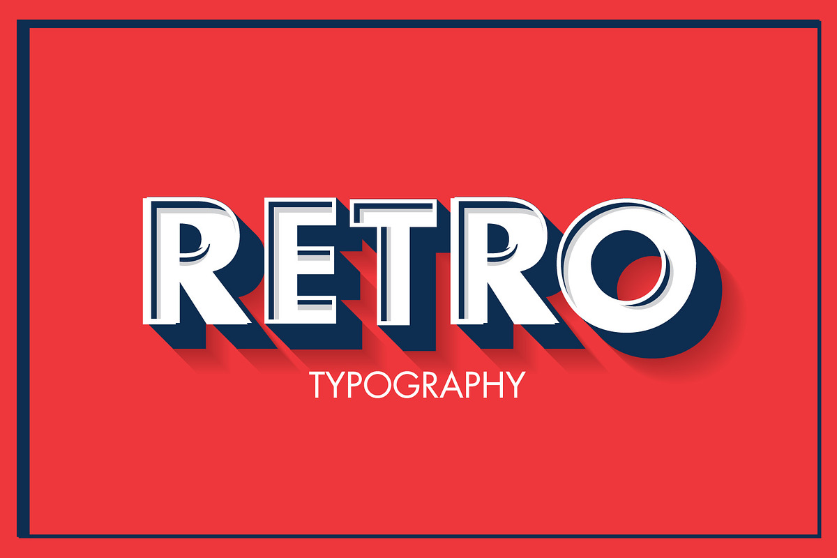 retro typography vector, an Illustration by lyeyee