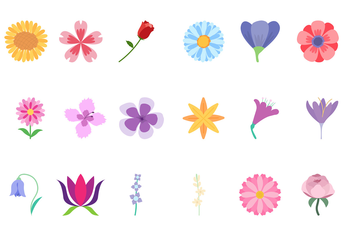 Icon Pack: Flower Flat (50 Icons), an Icon by soglamun (Photo 5 of 6)