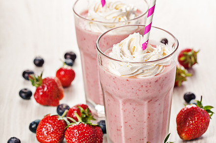 Strawberry Fresh Milkshake Summer Drink Featuring Berry Beverage And Cold preview 5