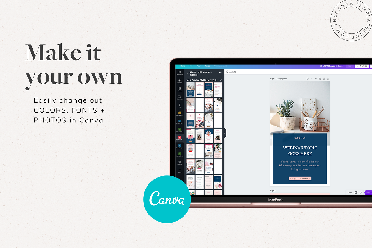 Alyssa IG Story Canva Templates, a Social Media Template by The Canva Template Shop (Photo 2 of 7)