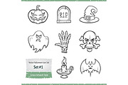 Halloween Sketch Icons Set, an Icon by painterr (Thumbnail 2 of 2)
