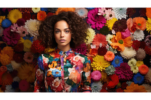 trend fashion flower background ai, a Nature Photo by pikepicture