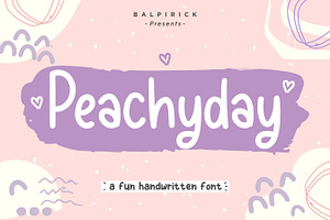 Peachyday - Fun Handwritten Font