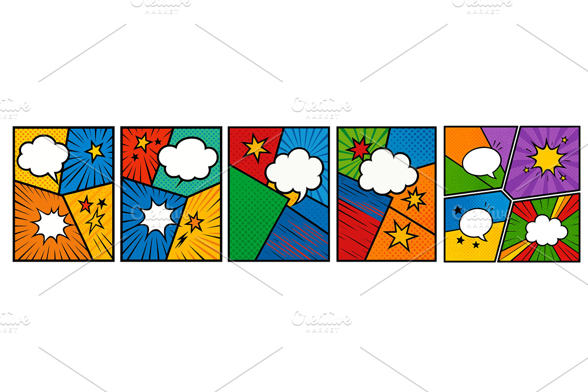 Colorful comic book style frames, an Illustration by ZinetroN