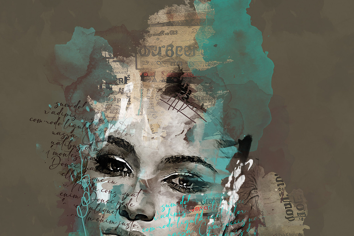 Mixed media art photo effect, an Action Add-On by MRI STUDIO (Photo 5 of 19)