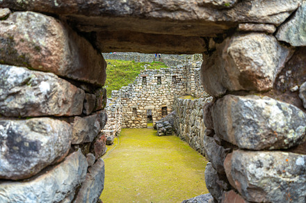 Ancient terraces and stone walls inside the Machu Picchu site in, an Architecture Photo by GoodGoods