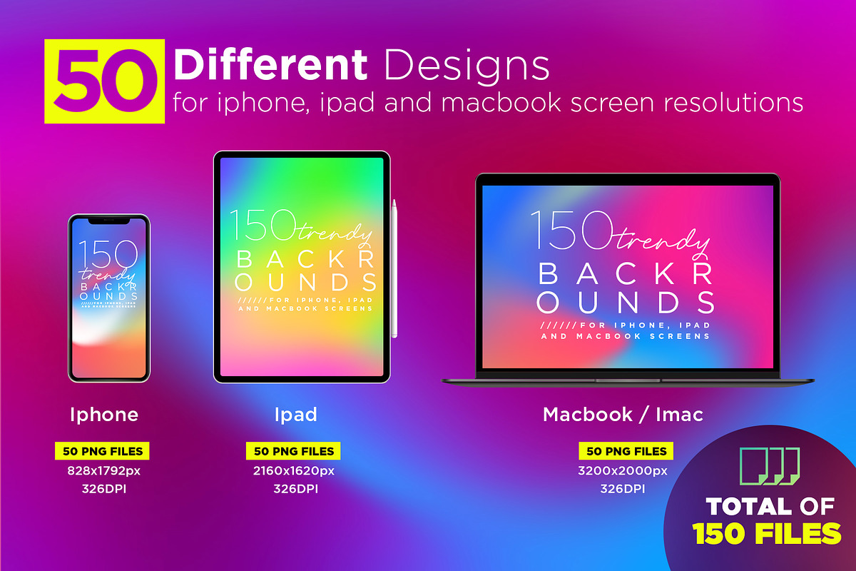 50 ios Backgrounds 3 Resolutions, a Texture Graphic by Asaelv Shop! (Photo 2 of 5)