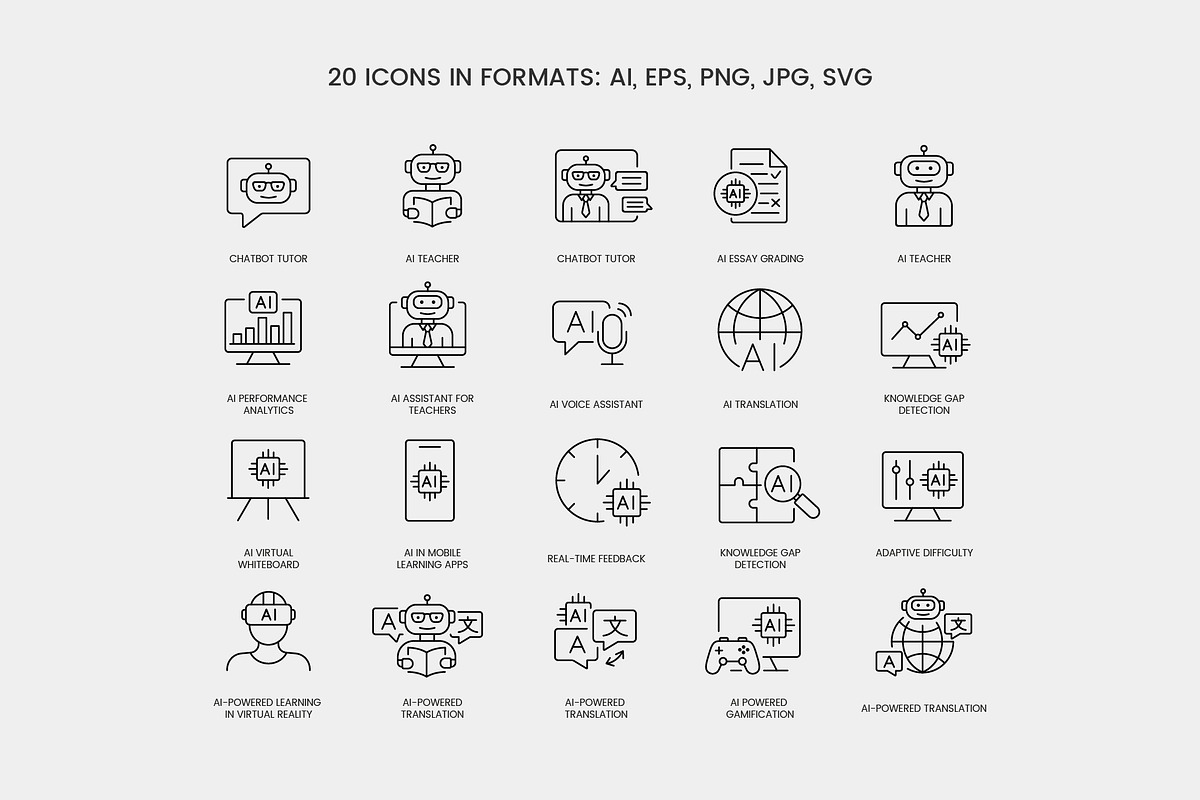 Smart Education Icon Pack, an Outline Icon by Grand Design (Photo 2 of 3)