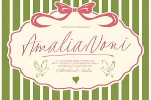 Amalia Noni Handwritten With Doodles, a Handwritten Font by Letterhend Studio
