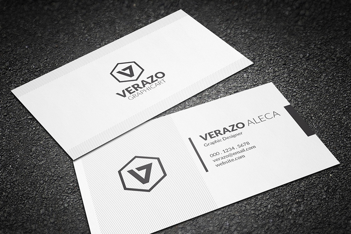 Clean & Minimal Business Card, a Business Card Template by Verazo (Photo 2 of 3)