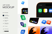Premium App Icon Mockup Bundle, an iPhone Mockup by graphypix (Thumbnail 3 of 14)