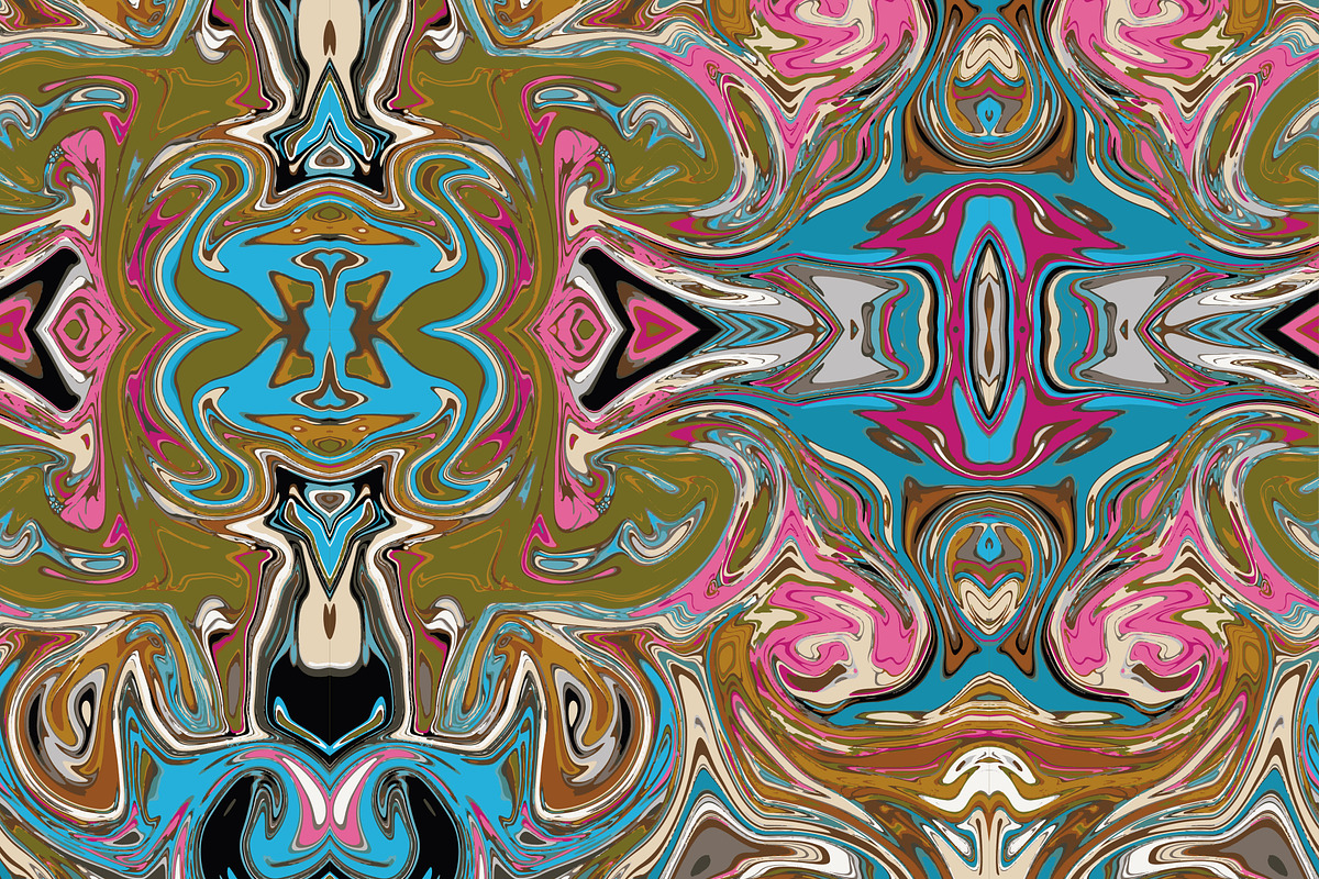 colorful abstract unique liquid, a Pattern Graphic by AAN Seamless Shop