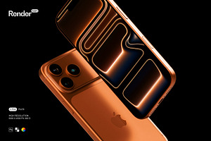 iPhone 17 Pro Mockup Set, an iPhone Mockup by Renderteam