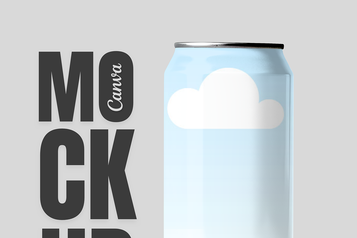Drink Can Canva Mockup, a Packaging Mockup by Hafsa Studio 85