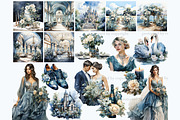Blue Wedding Clipart Bundle, a Person Illustration by GlamArtZhanna (Thumbnail 3 of 5)