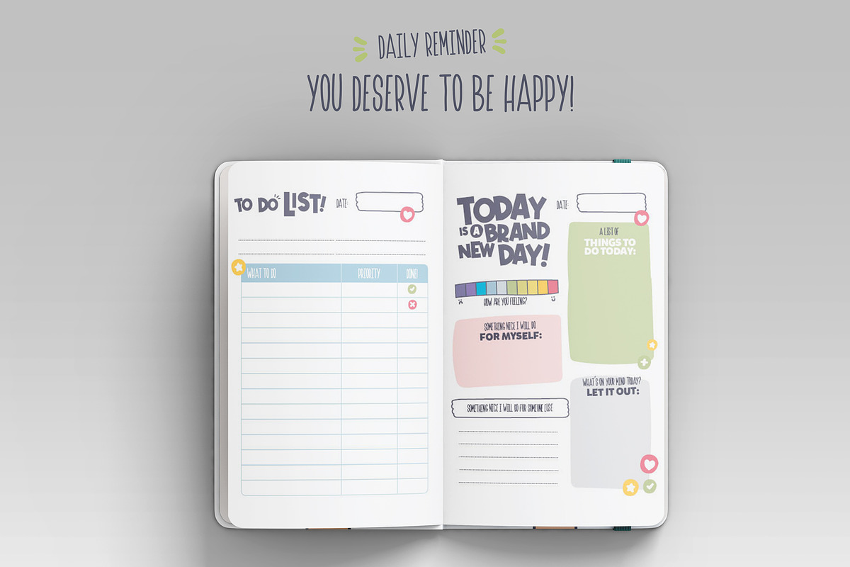 Cool Notepad for Daily Feelings, a Stationery Template by DeLaGranSiete (Photo 3 of 8)