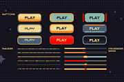 Retro Space UI. Set of 100 elements, an Object Graphic by Olga Ryzychenko (Thumbnail 2 of 10)