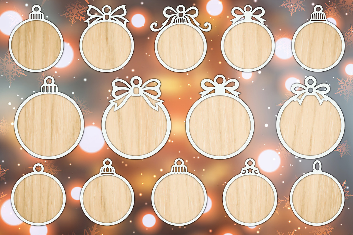 14 Blank Ornament SVG Laser Files, an Object Graphic by Libby Wishes (Photo 1 of 3)