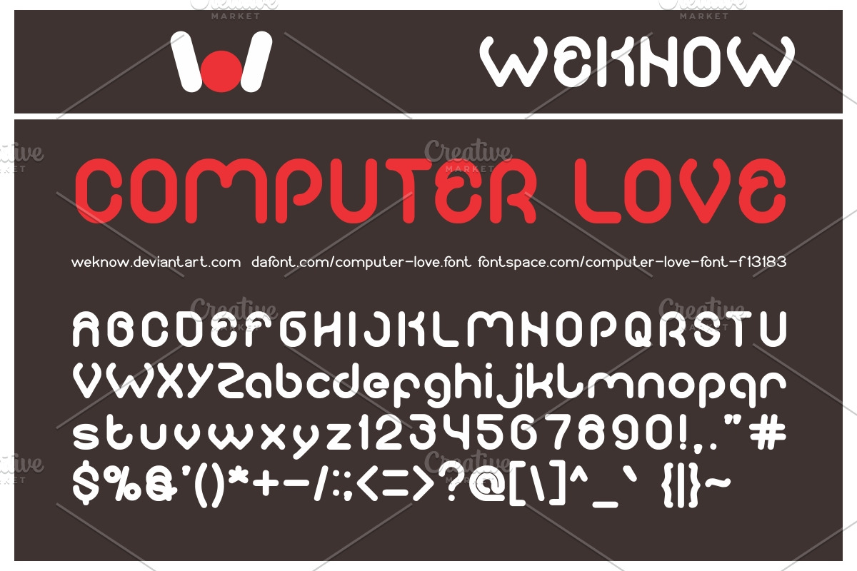 computer love font