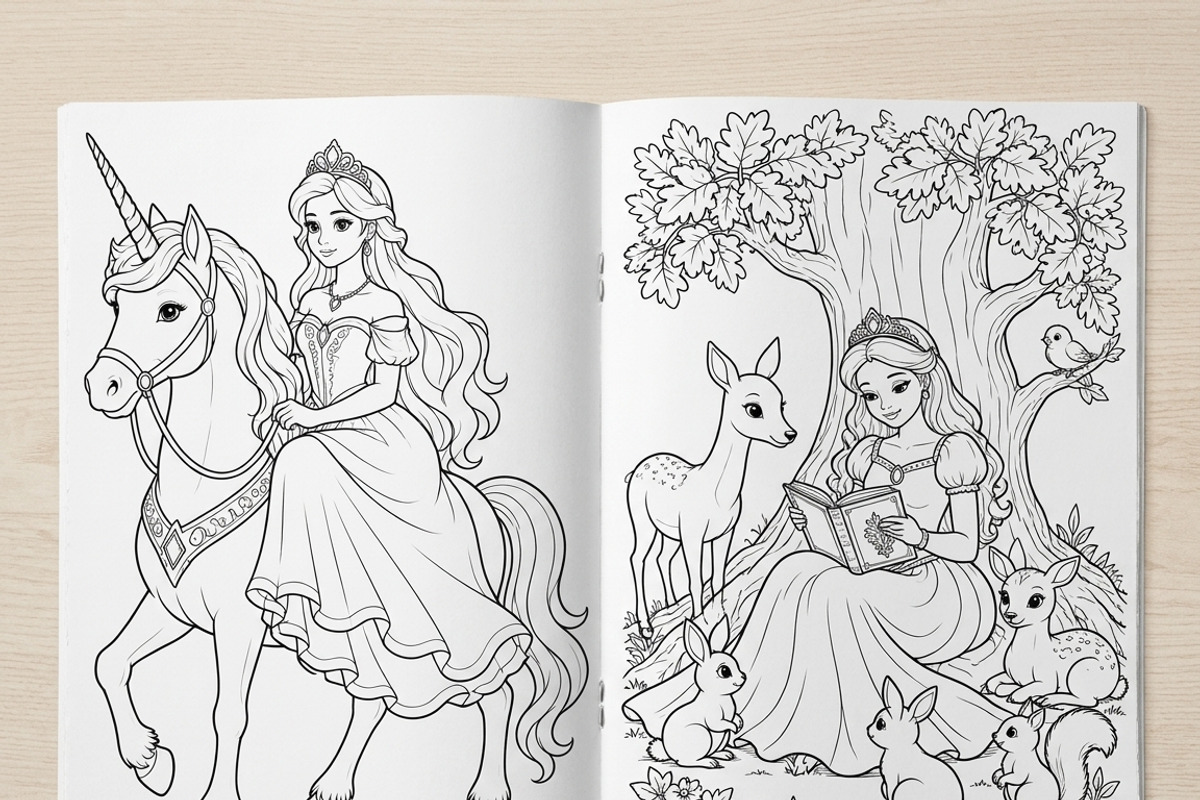 Magical Princess Coloring Book Vol35, a Person Illustration by ikarifq shop (Photo 4 of 7)