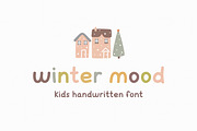 Winter mood | Kids font, a Sans Serif Font by JuliaVolkova (Thumbnail 1 of 6)