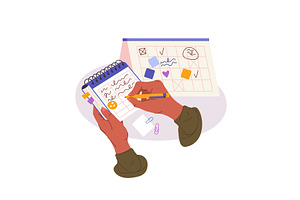 Human hands make notes on paper, an Education Illustration by Elegant Solution