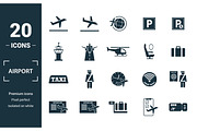 Airport Filled Icon Set, an Object Graphic by Aimagenarium@gmail.com (Thumbnail 1 of 3)