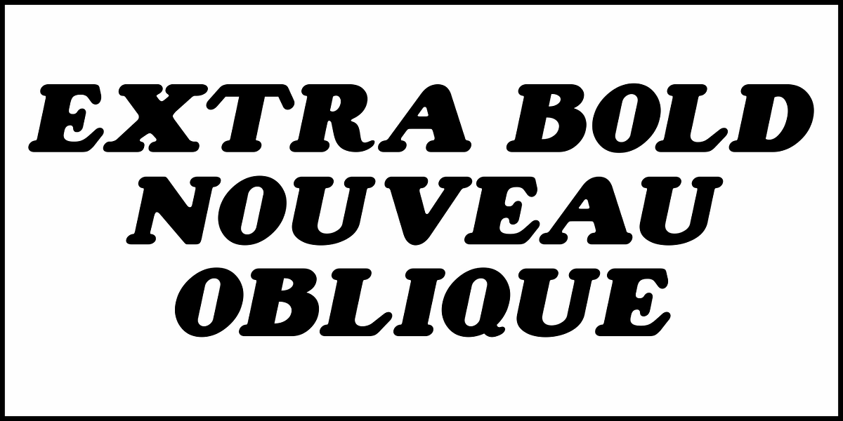 Extra Bold Nouveau, a Serif Font by Jeff Levine Fonts (Photo 4 of 5)