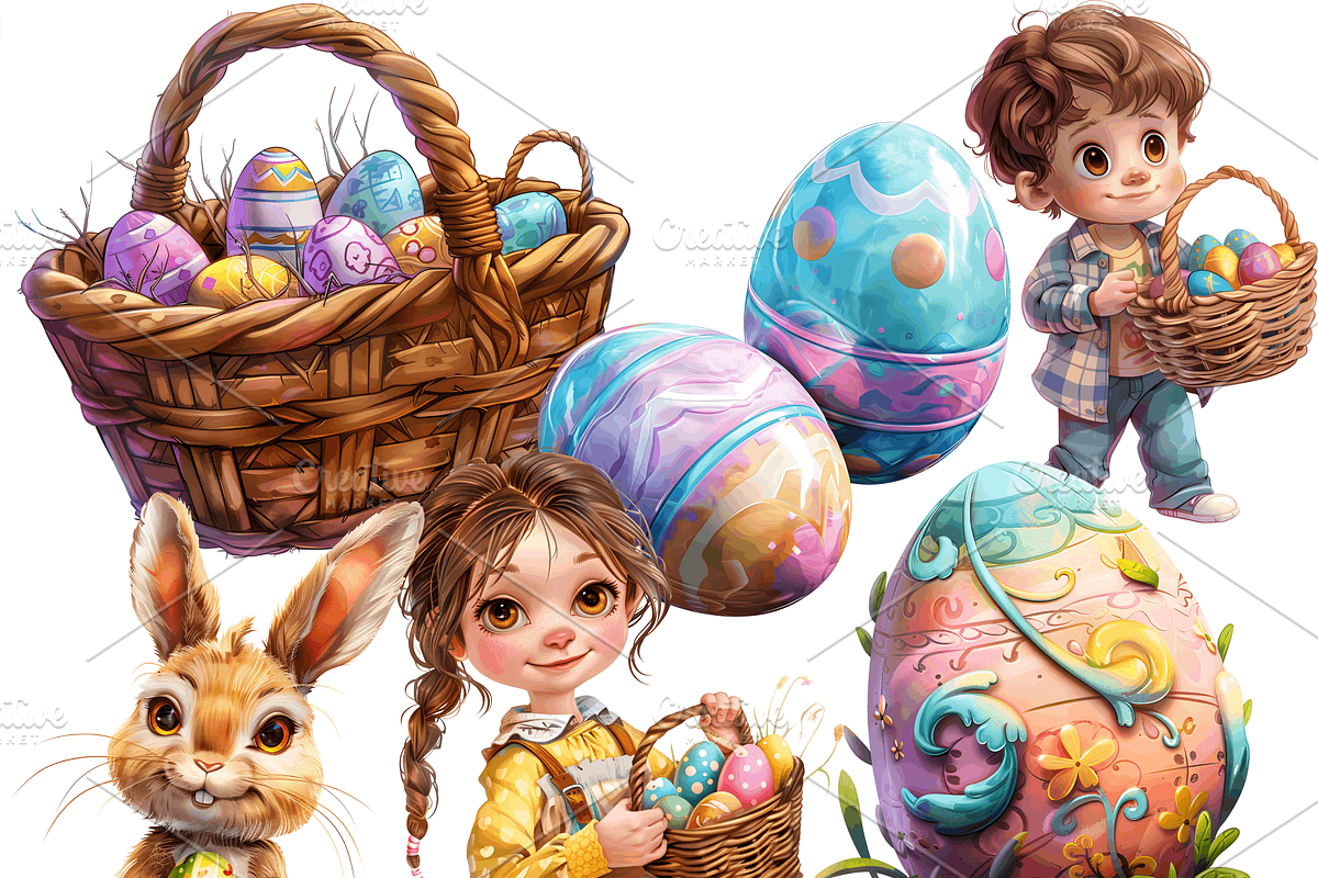 Watercolor Easter Clipart, an Object Graphic by ArtisticTimberStudio (Photo 2 of 2)