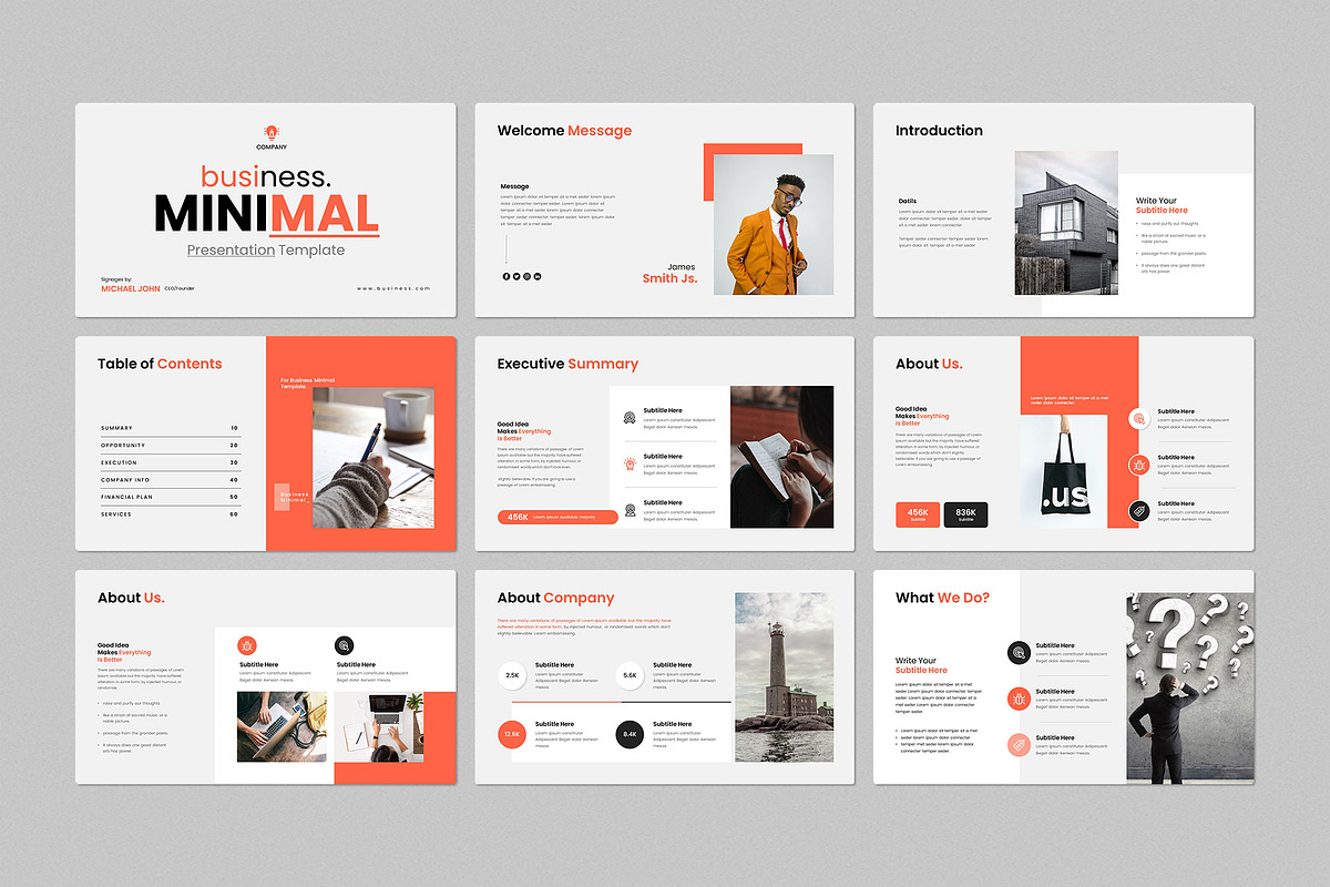 Minimal PowerPoint Presentation, a Presentation Template by CreativeSlides