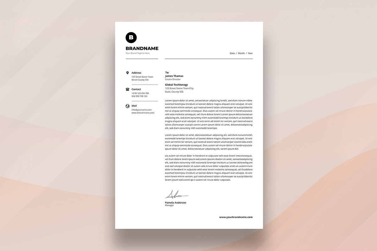 Canva Letterhead and Invoice, a Stationery Template by DesignDevisers (Photo 5 of 19)
