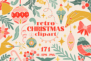 Christmas Retro collection., a Decorative Illustration by ElenKoss (Thumbnail 1 of 15)