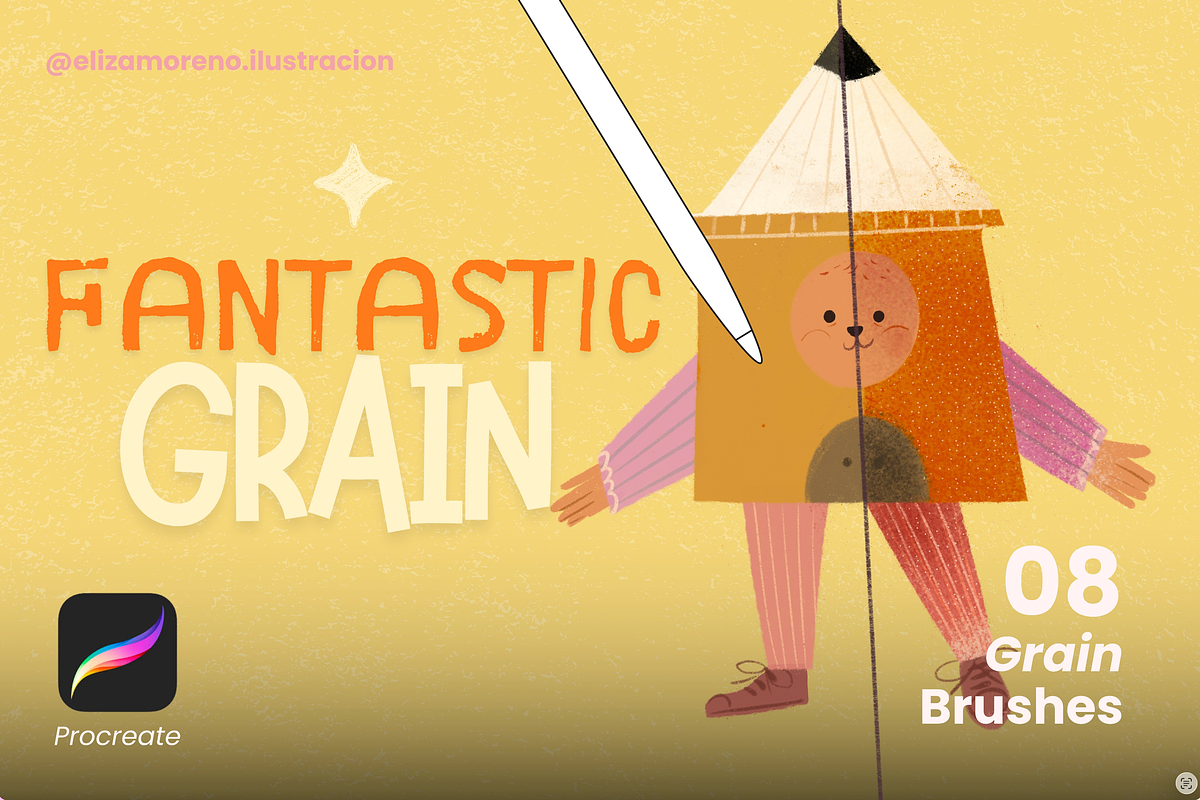 Fantastic Grain – Textured Brushes, a Brush Add-On by Eliza Moreno Illustration (Photo 1 of 4)