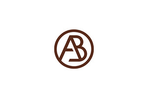 Circular AB Logo Design. BA, a Branding & Logo Template by Vectorium Studio