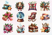 Cozy Christmas Sublimation Clipart, an Illustration by Dream Creation (Thumbnail 3 of 5)