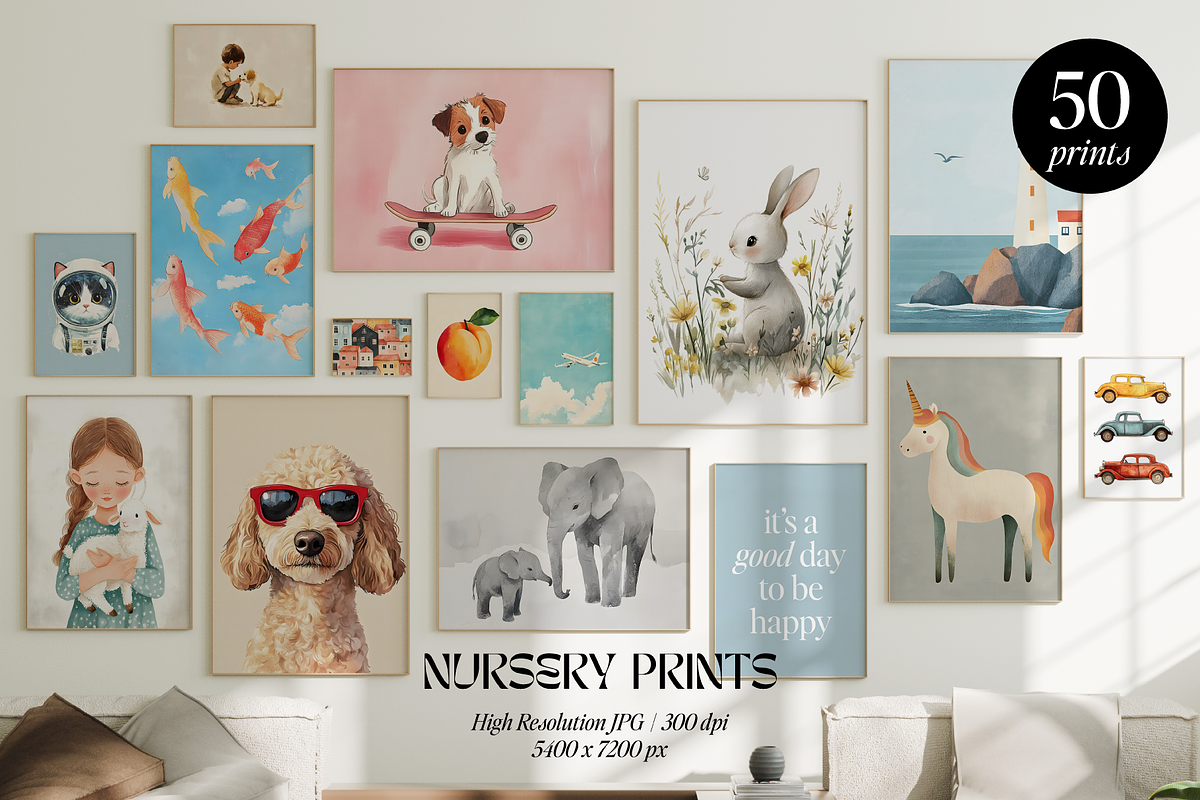 50 Nursery Prints, an Object Graphic by MaNechaeva (Photo 1 of 9)