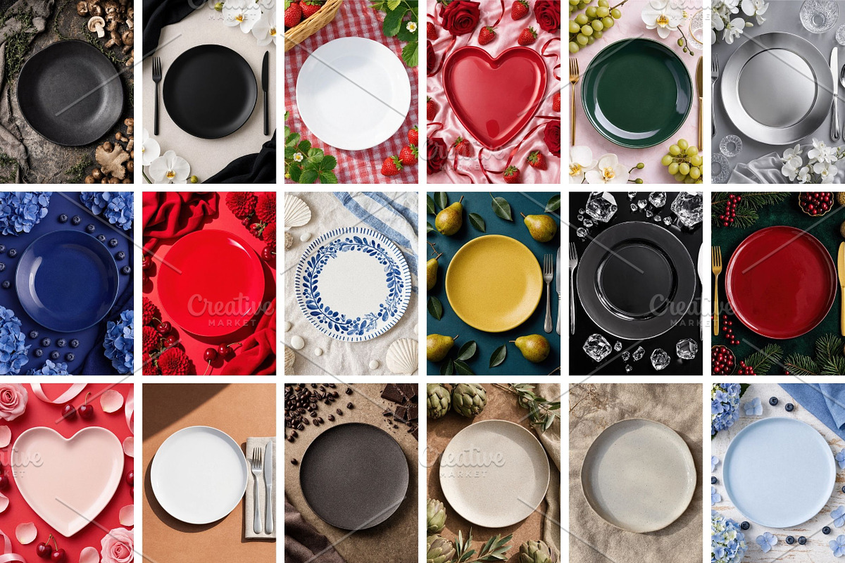 Empty Plate Photos, Top View Flat, a Food & Drink Photo by Selenique Studio (Photo 9 of 10)