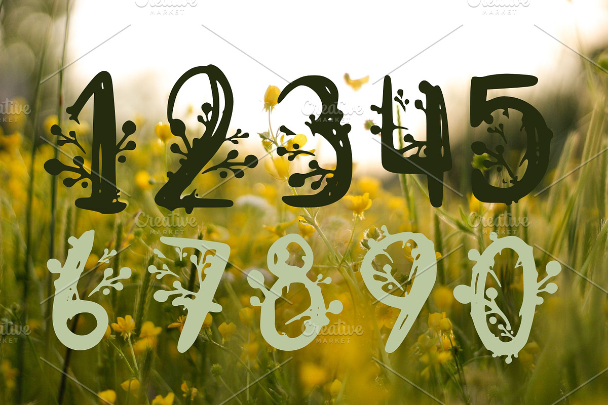 Natural Wildflower Font, SVG font, a Font by Tattoo Worker Studio (Photo 4 of 4)