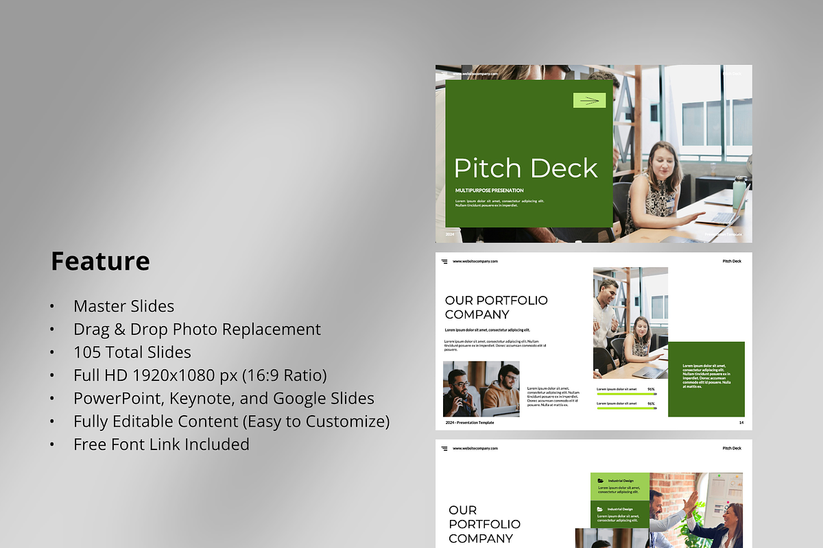 Pitch Deck Presentation Template preview 3
